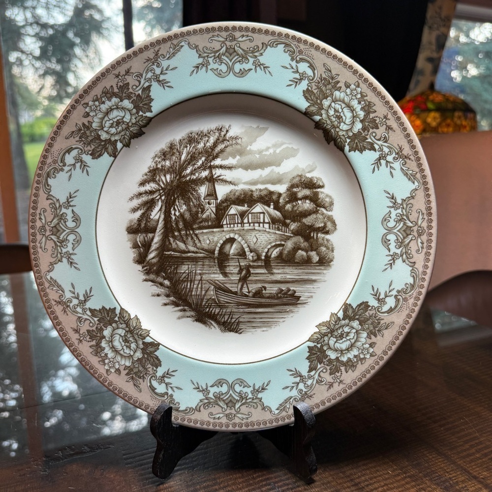Johnson Brothers “River Scenes” 10.75” Accent Dinner Plate England  Windmill - Picture 6 of 6